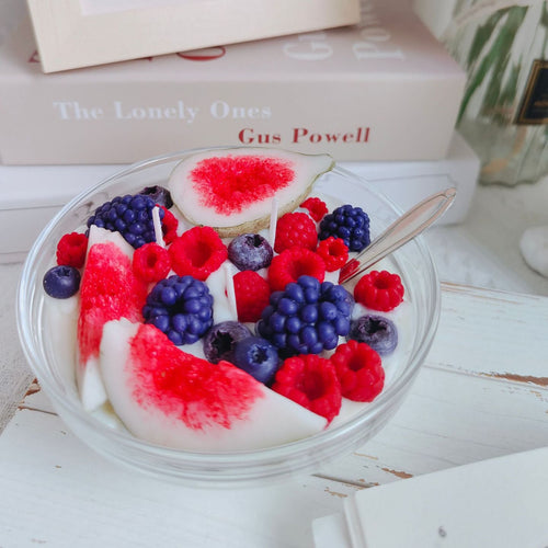 Berry Kiss Fruit Bowl dessert candle