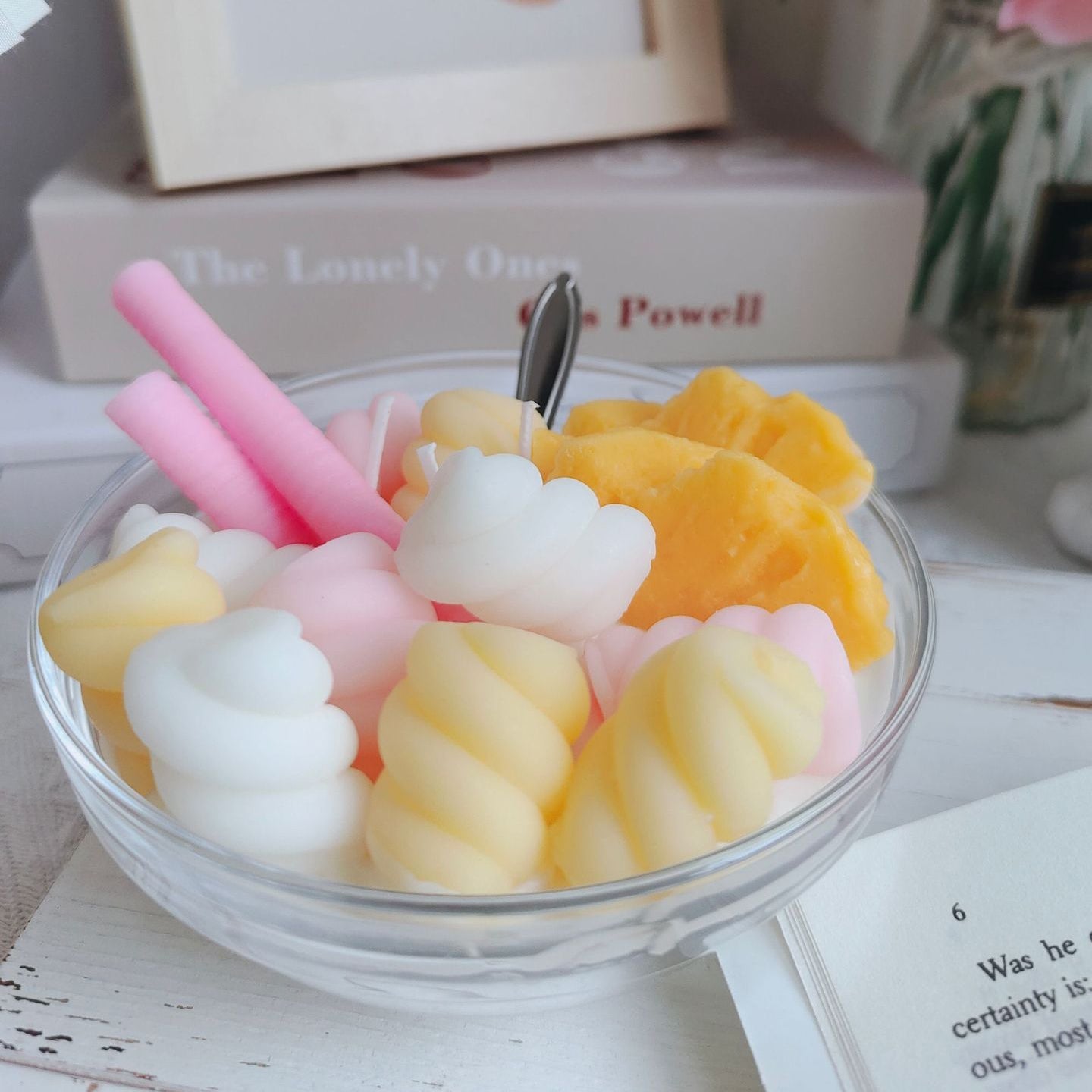 Banana Cream Bliss Bowl fruit candle