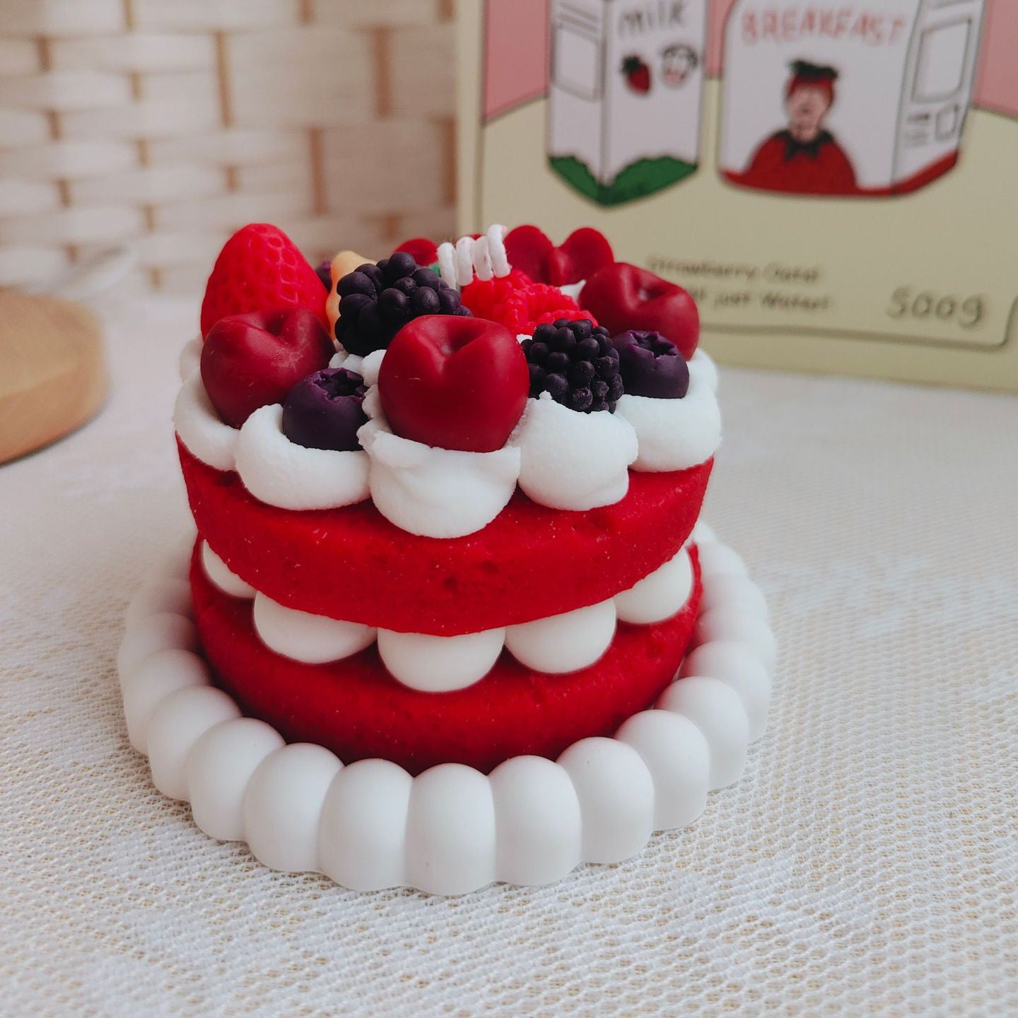 Chocolate Berry Indulgence cake candle