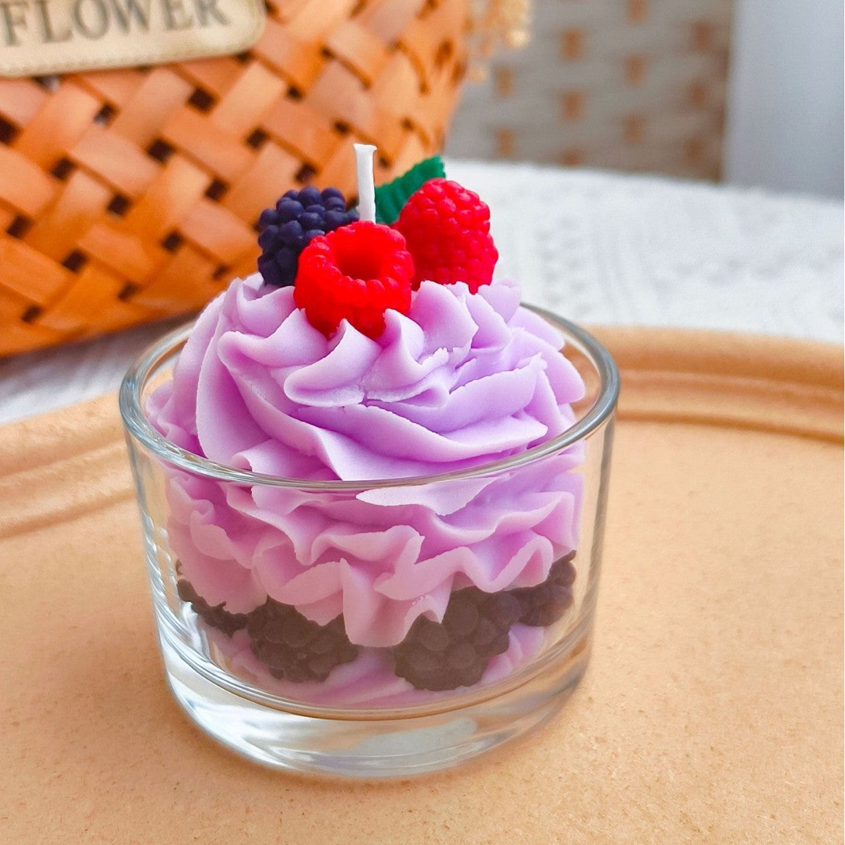 Lavender Dream Whip dessert candle