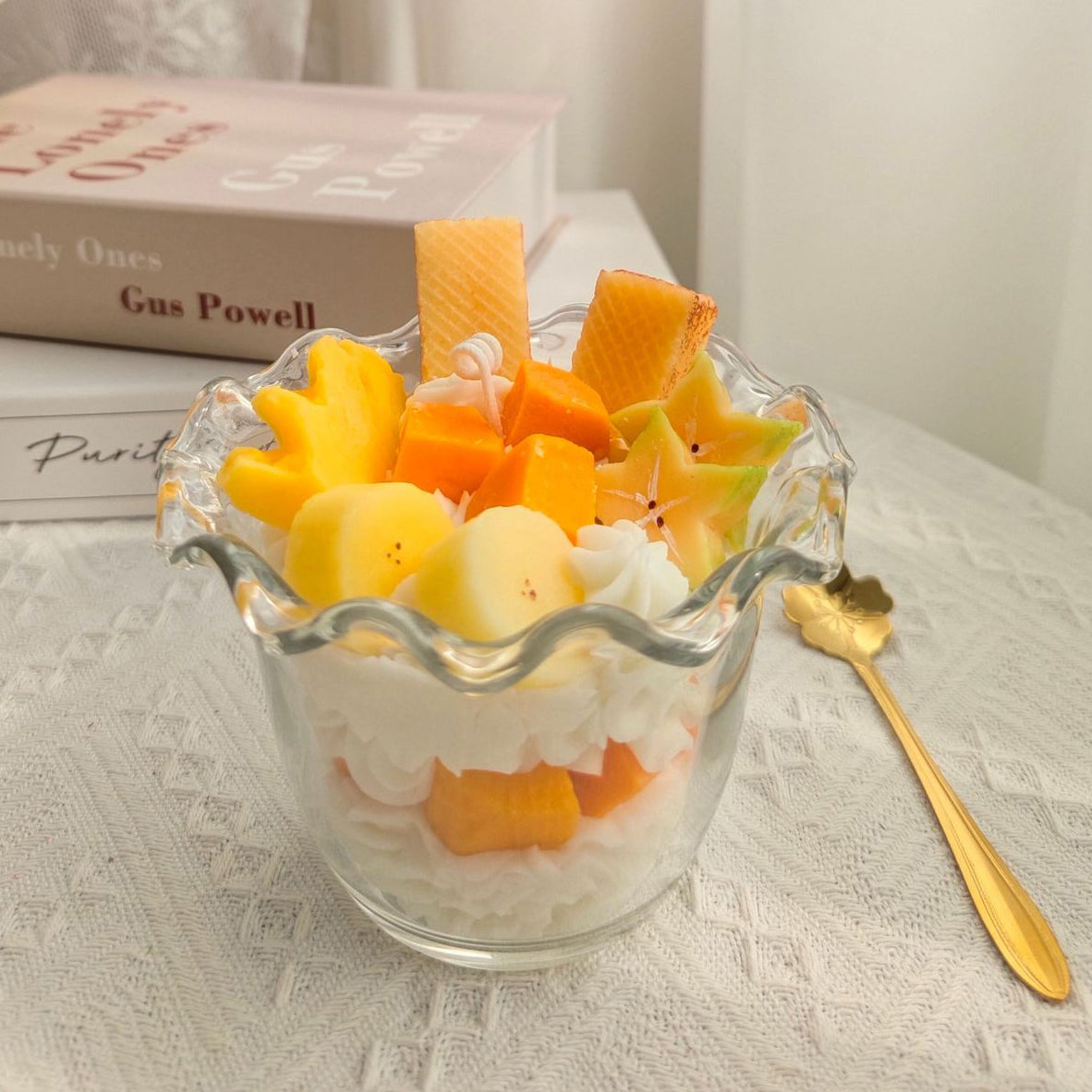 Peach Paradise Parfait fruit candle