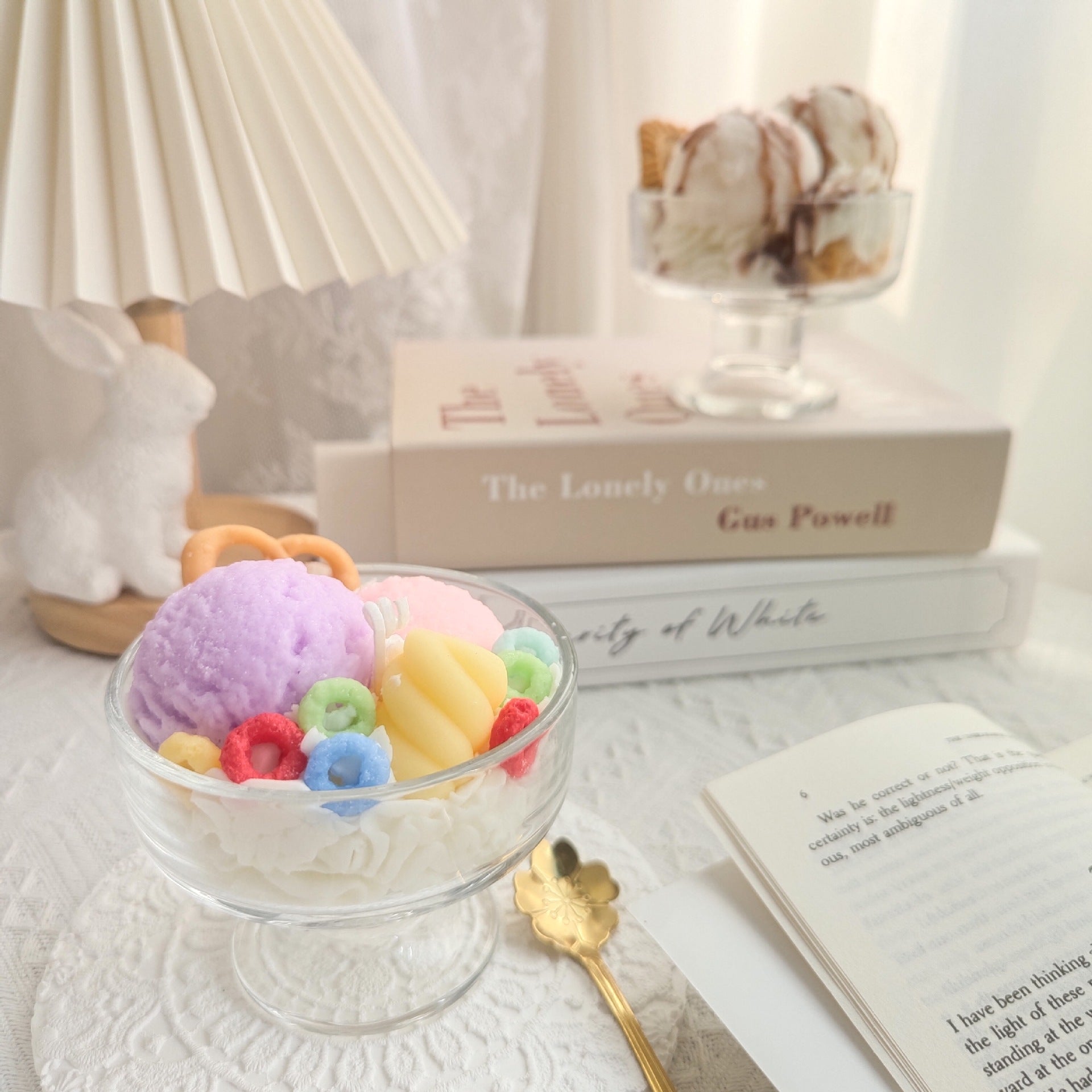 Pastel Scoop Sampler ice cream candle