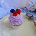 Lavender Berry Cupcake dessert candle