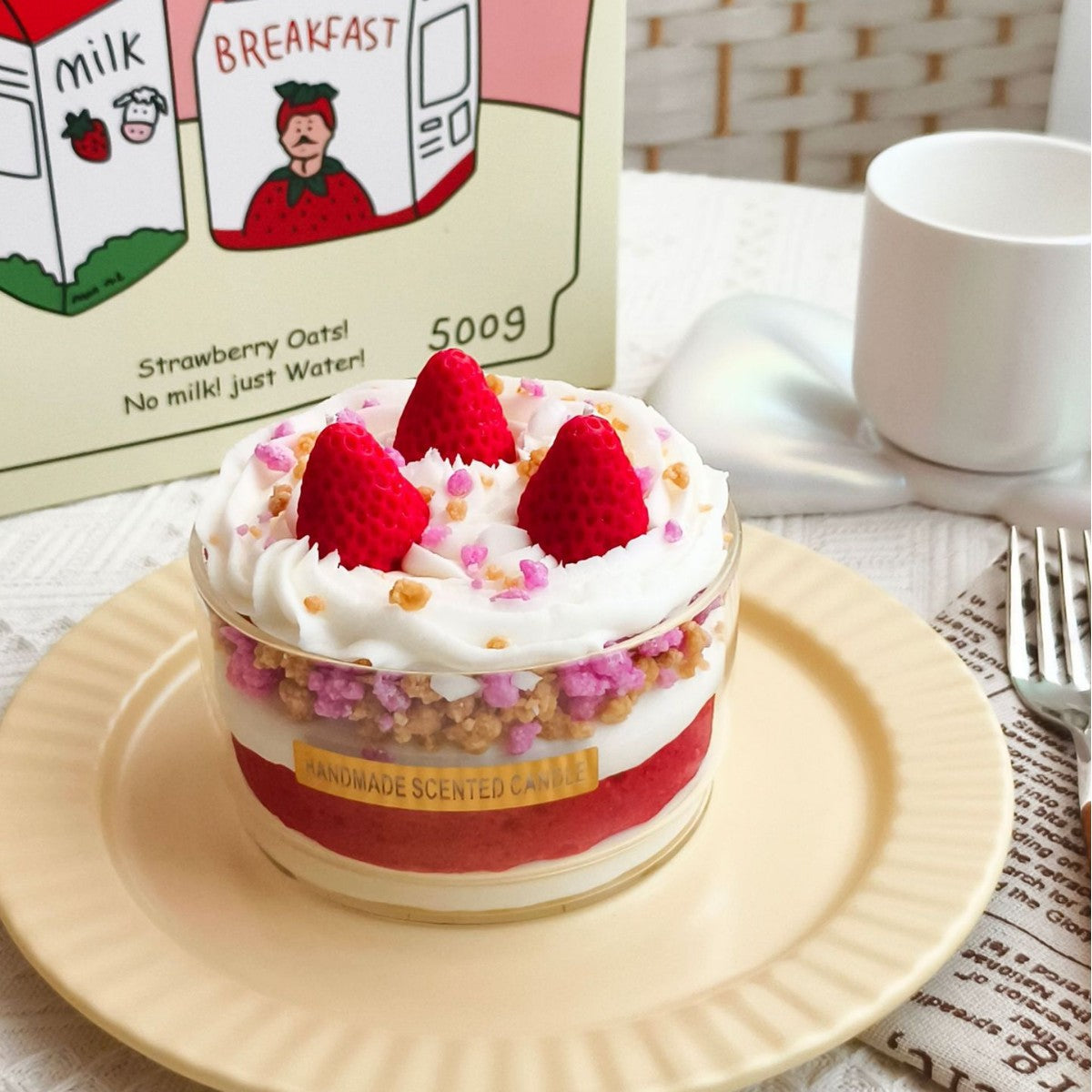 Strawberry Shortcake Celebration cake candle