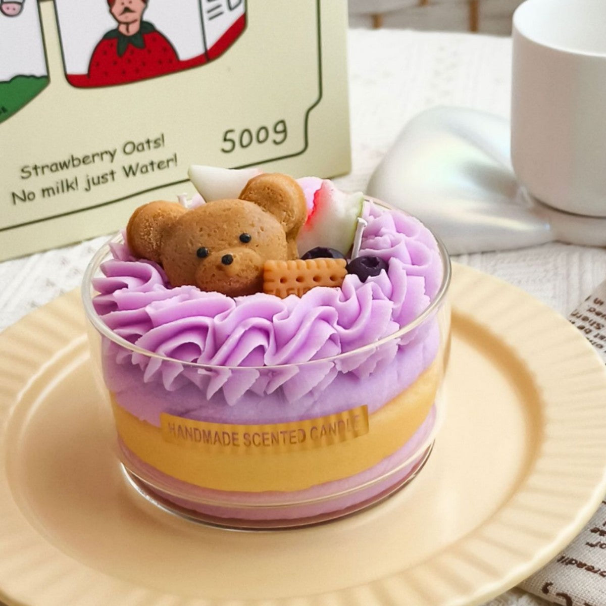 Lilac Crumble Cloud Cake candle