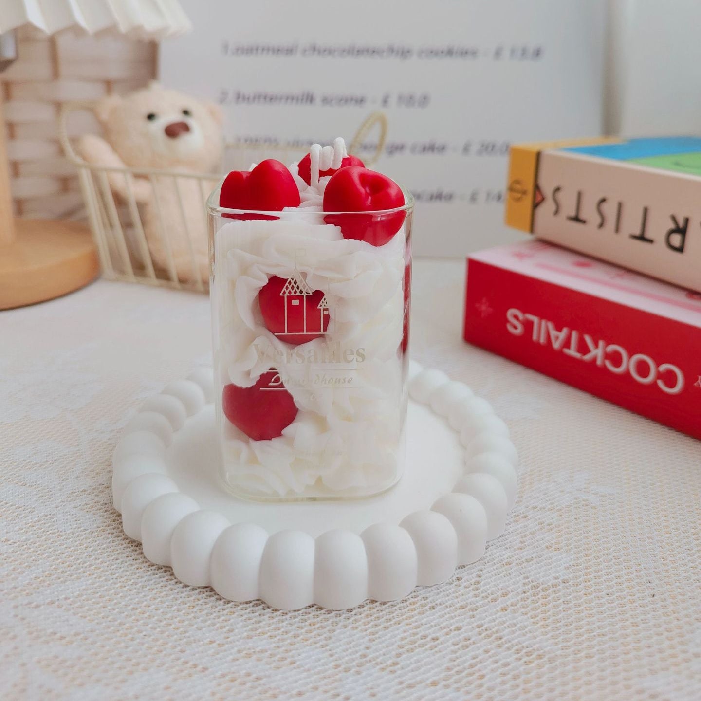 Berry Velvet Cream Cup dessert candle