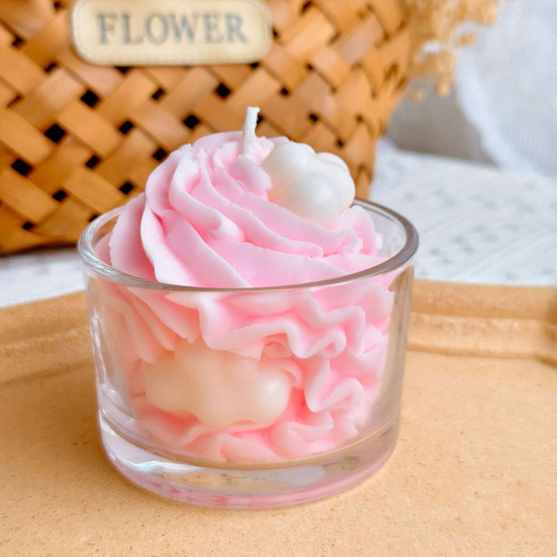 Strawberry Milkshake Whip dessert candle