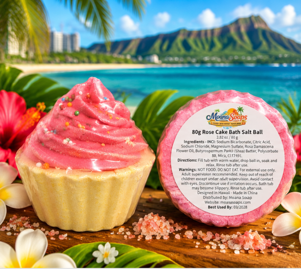 Rose Cake Bath Salt Ball