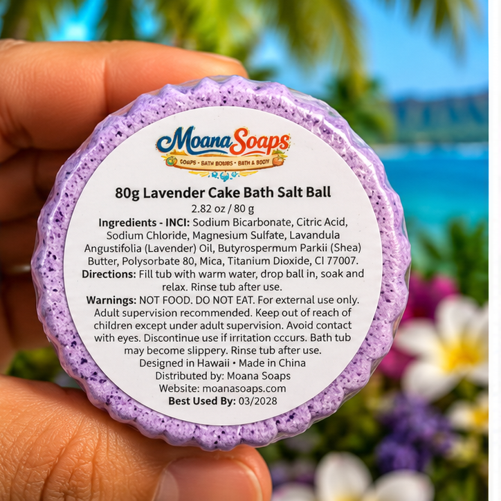 Lavender Cake Bath Salt Ball