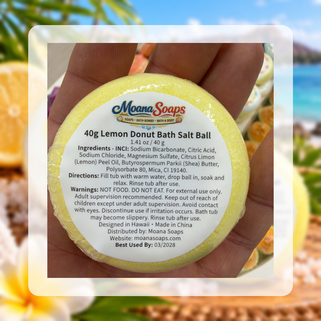 Lemon Donut Bath Salt Ball