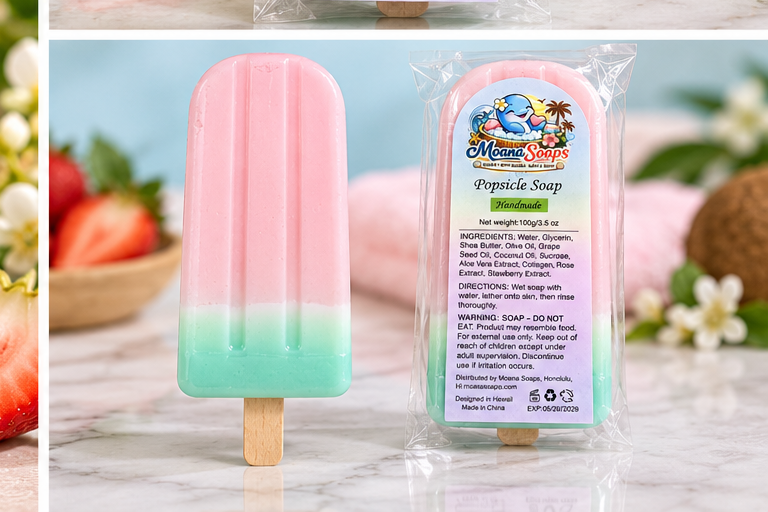 Pink Mint Popsicle Soap