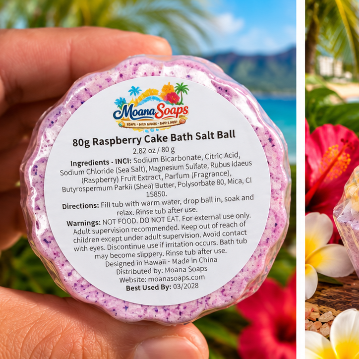 Raspberry Cake Bath Salt Ball
