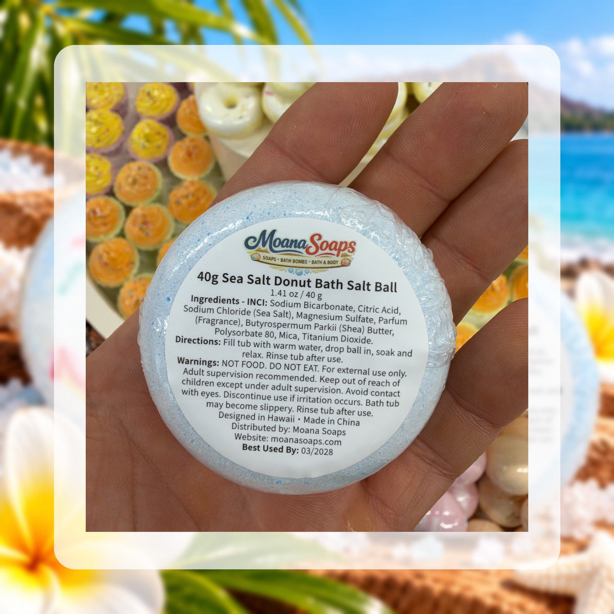 Sea Salt Donut Bath Salt Ball